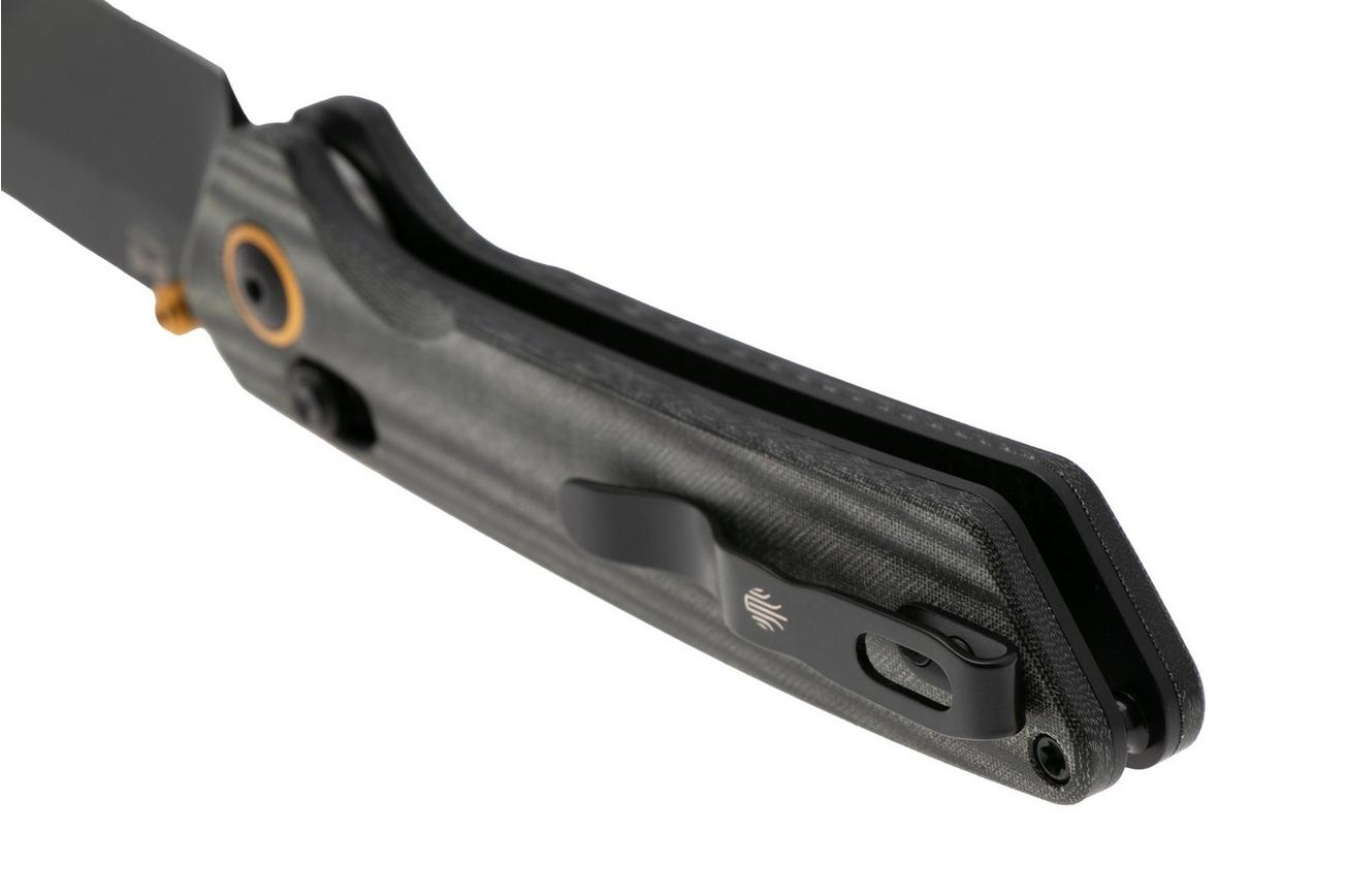 Kizer Madrac V3693A1 Black PVD Nitro-V, Black Micarta zakmes, Matteo Pignatelli design