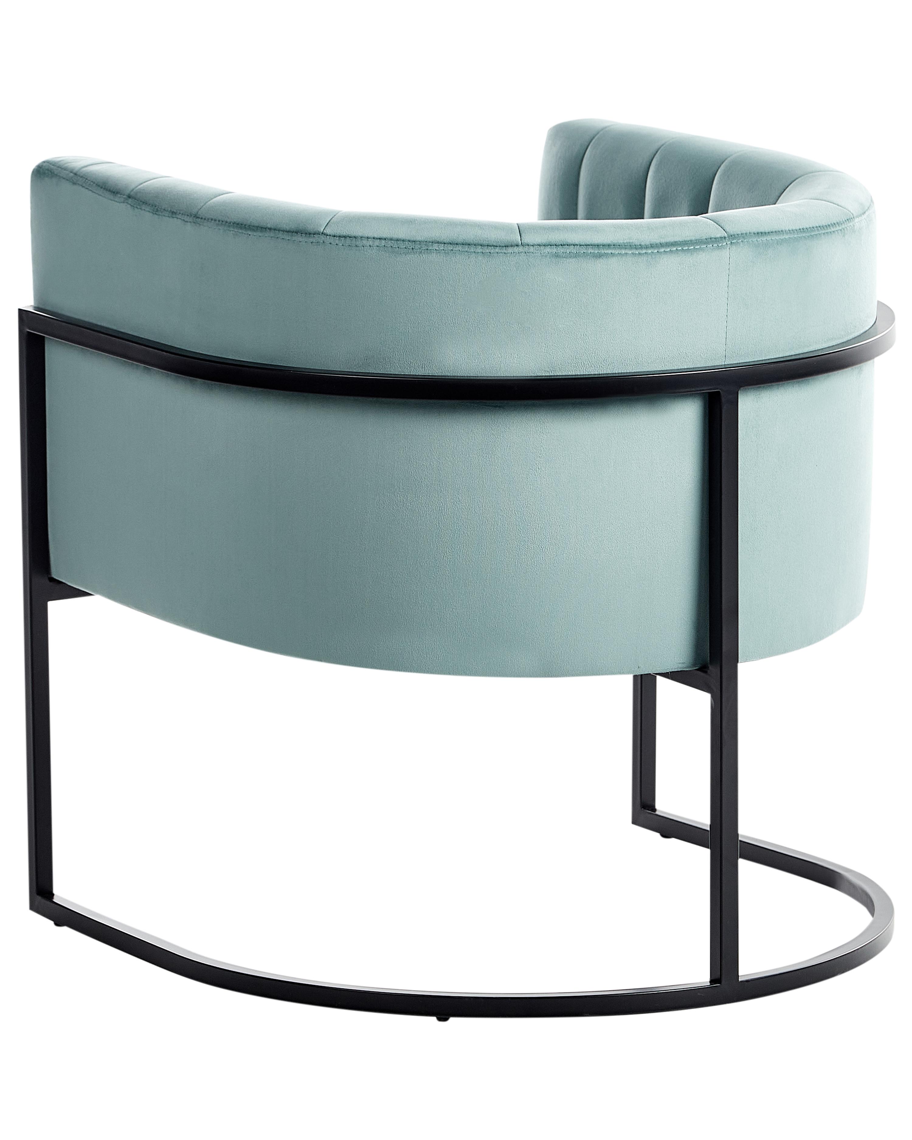 Fauteuil LARVIK II Fluweel Mintgroen