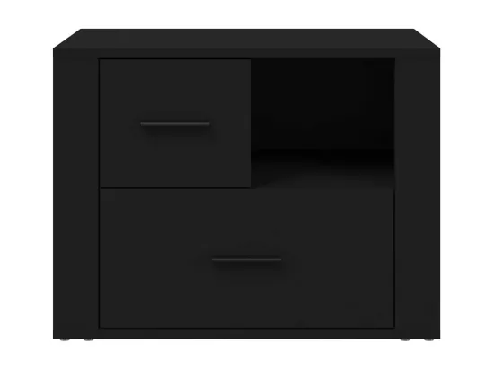 Table de chevet Noir 60x36x45 cm Bois d’ingénierie