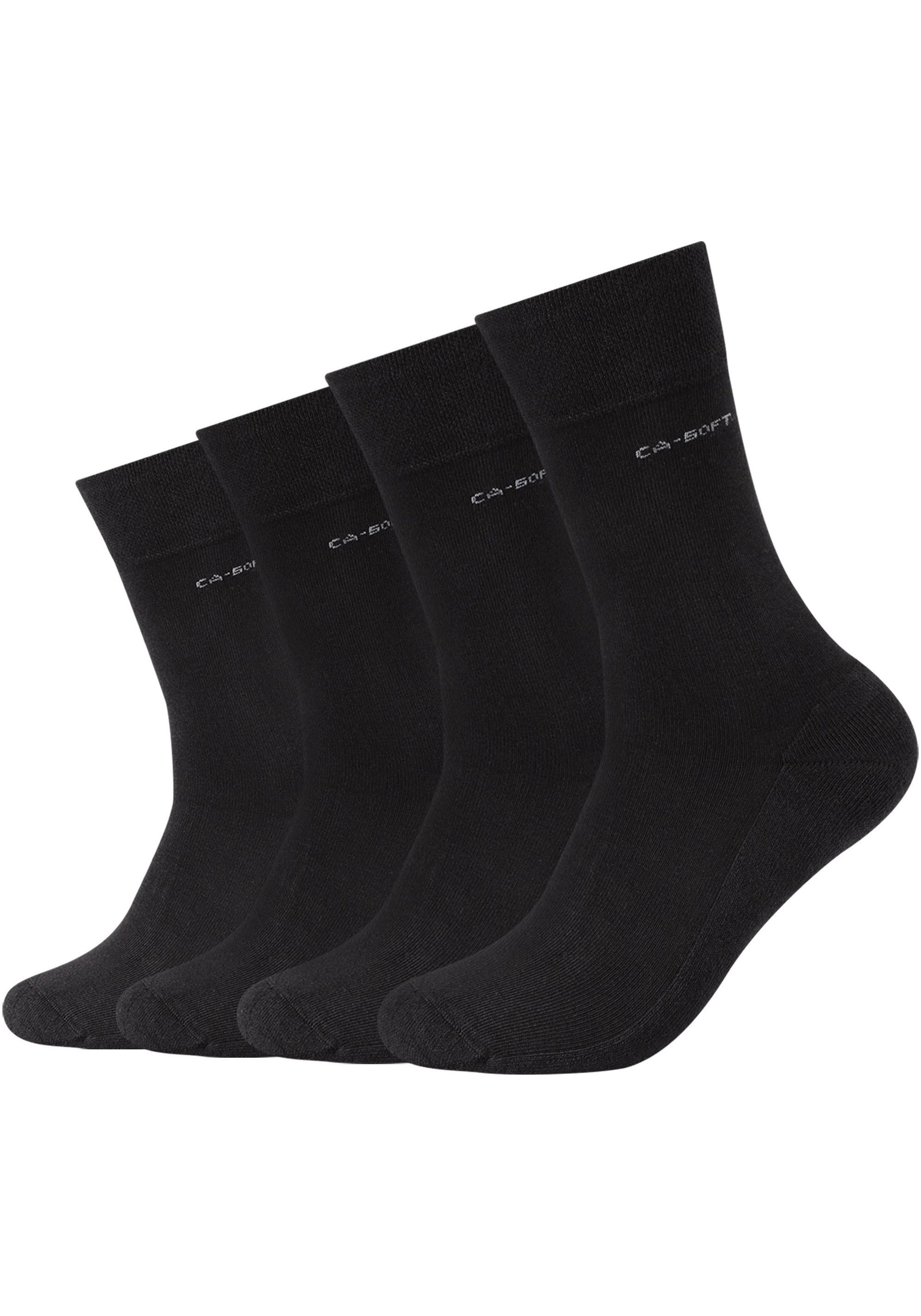 Camano Langsocken »ca-soft« 4 Paar tlg. mit dezentem Logodruck