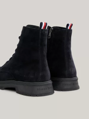Botas de tornozelo de camurça com cadarço