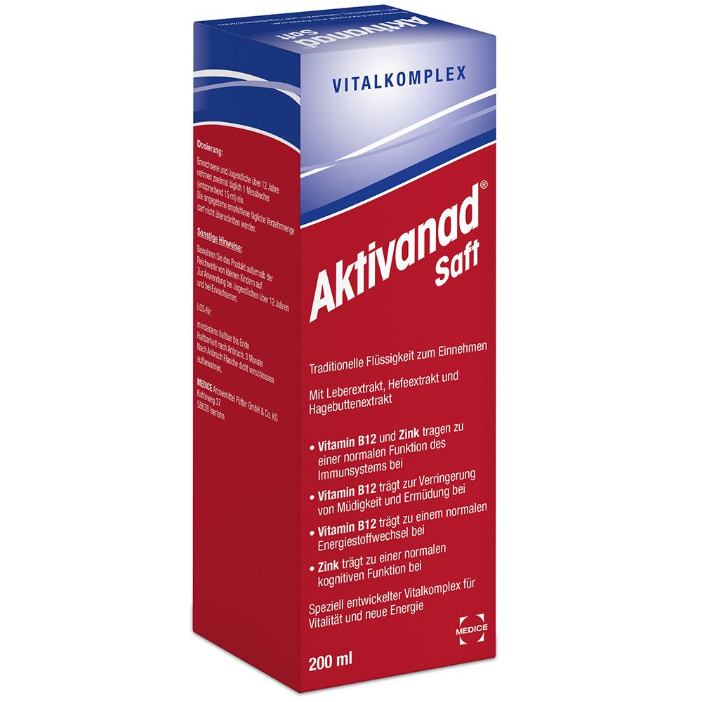 Aktivanad Saft bei Erschöpfung wegen Vitamin-B Mangel