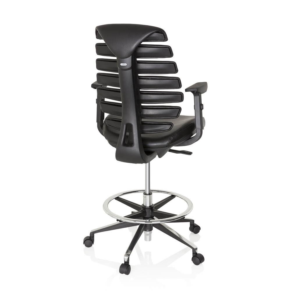 Counterstuhl ERGO LINE II WORK Leder mit Armlehnen (höhenverstellbar) hjh OFFICE