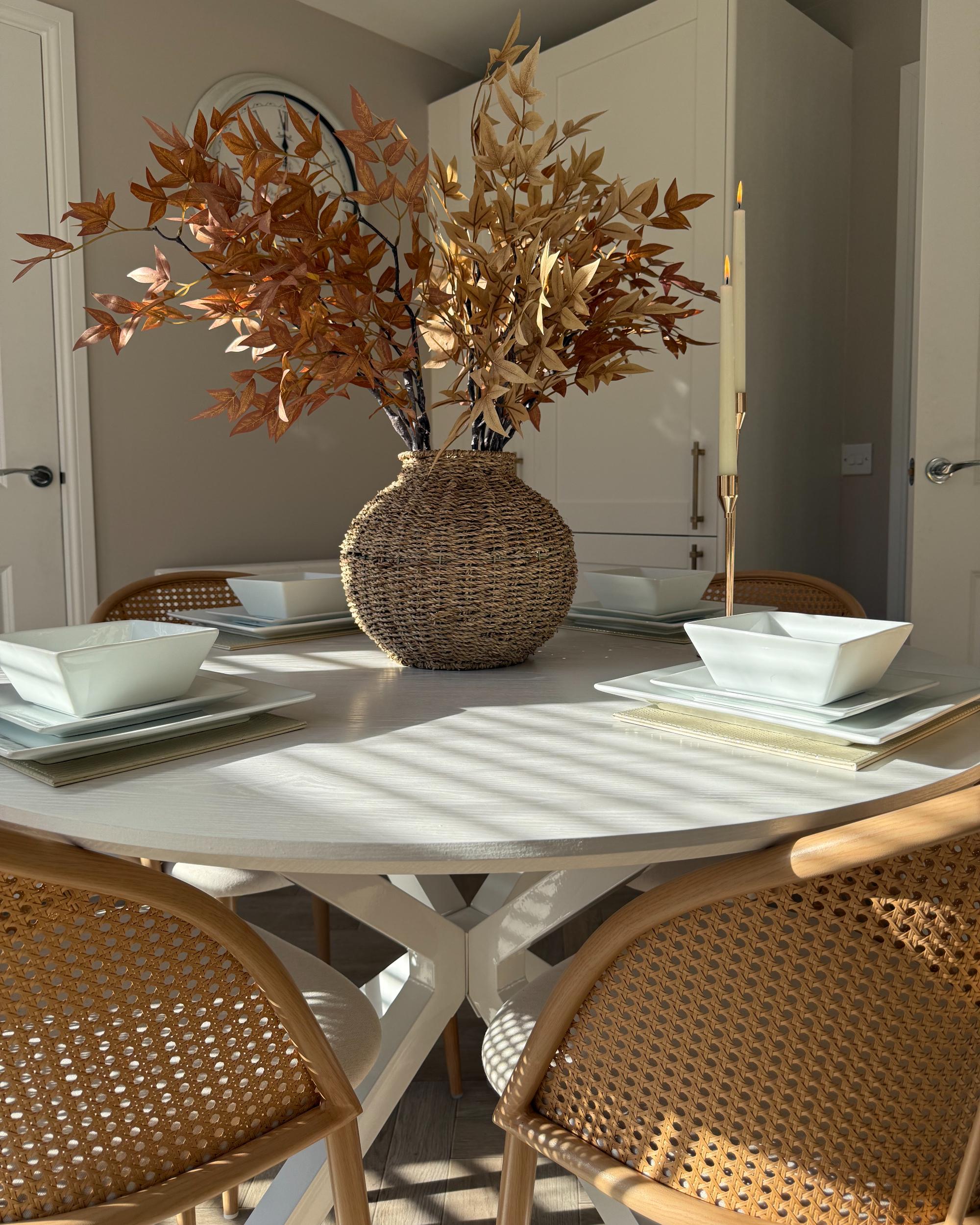 Eettafel FITZROY Wit 120 cm 120 cm