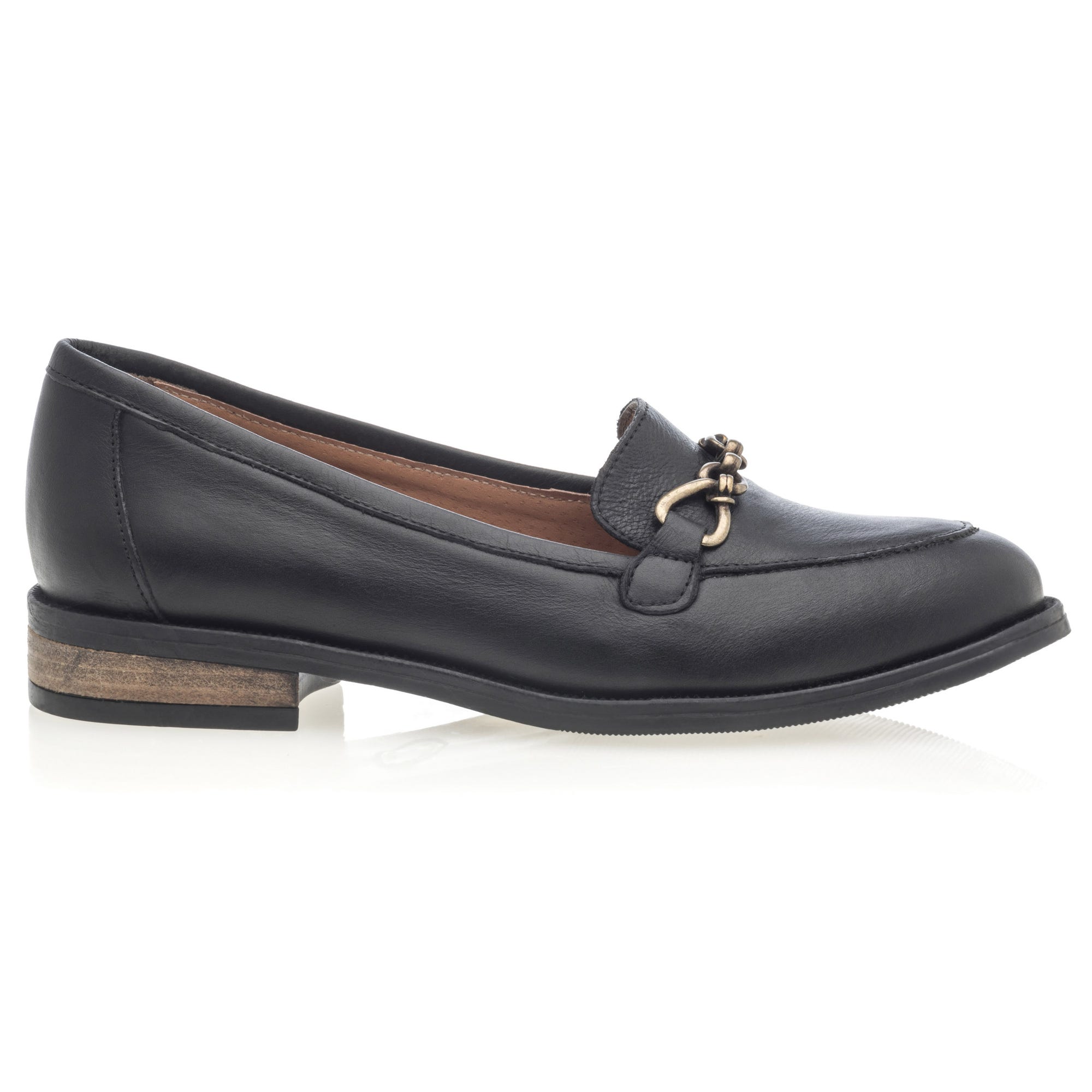 Mocassins Femme en cuir noir