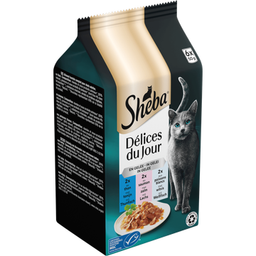 Sheba Kattenvoer Délices du Jour - Vis Selectie in gelei Natvoer - 6 x 50 g