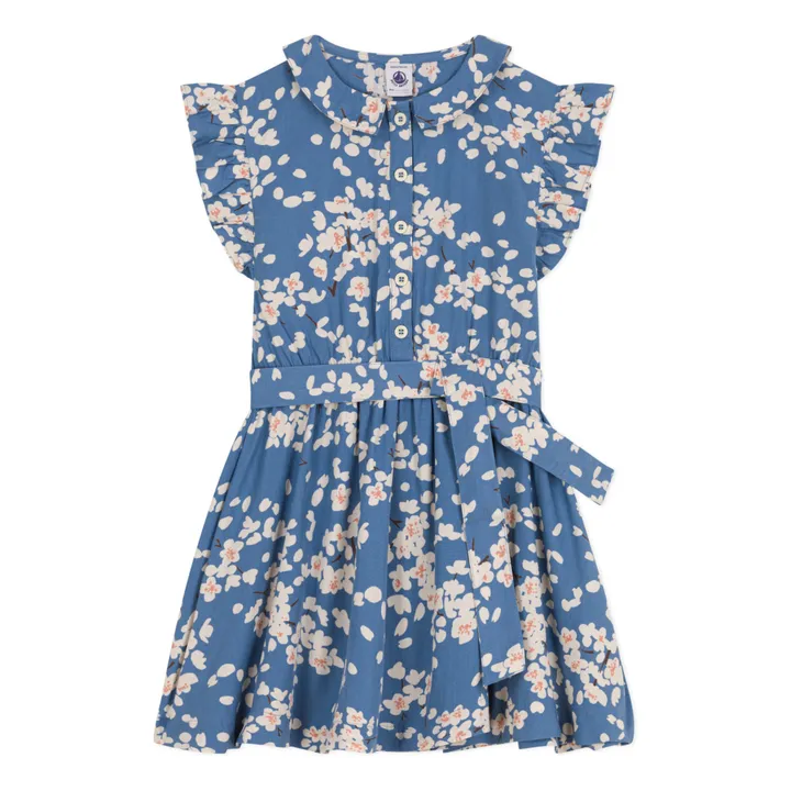 Petit Bateau Robe Magnolia Popeline | Bleu