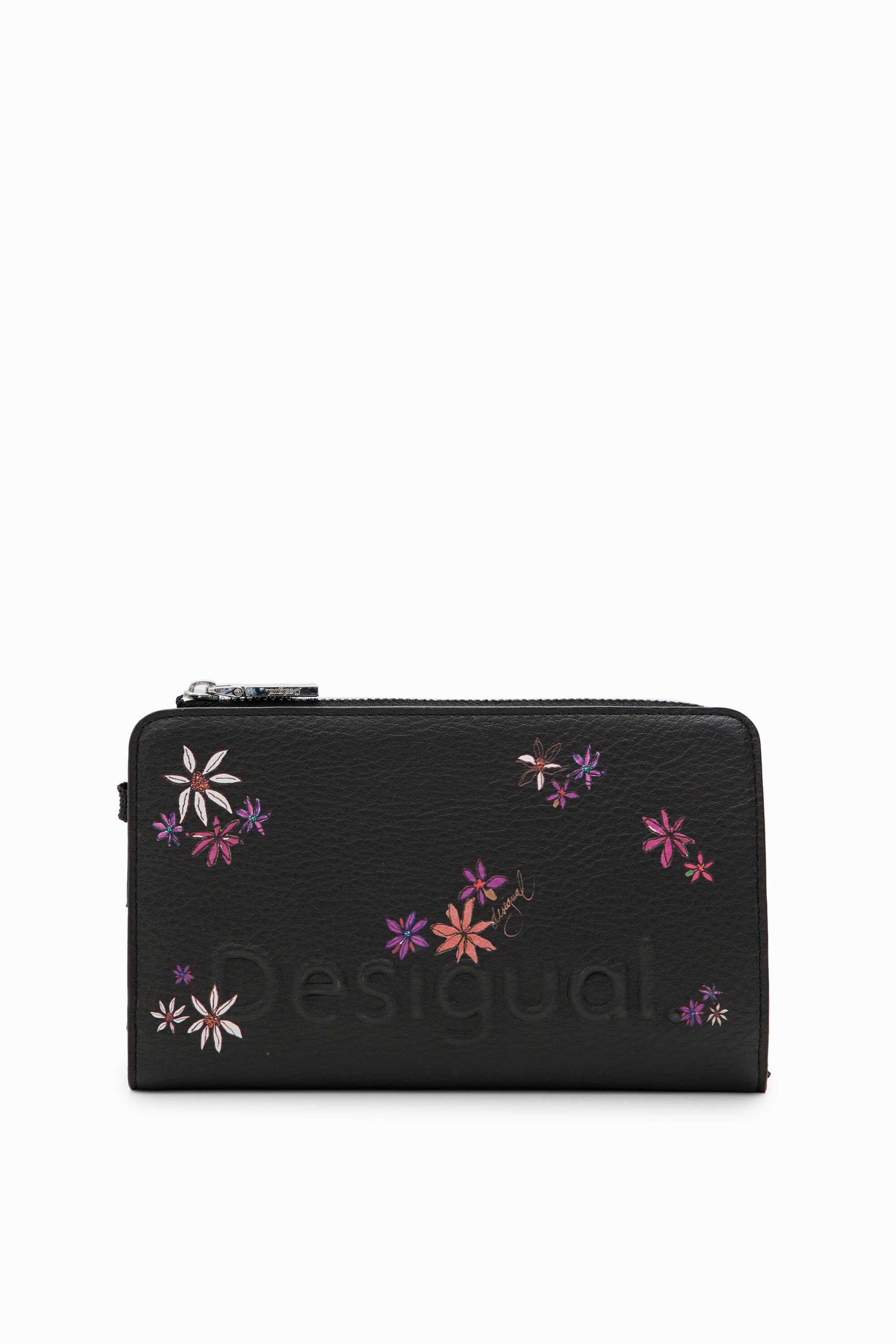Grand portefeuille fleurs