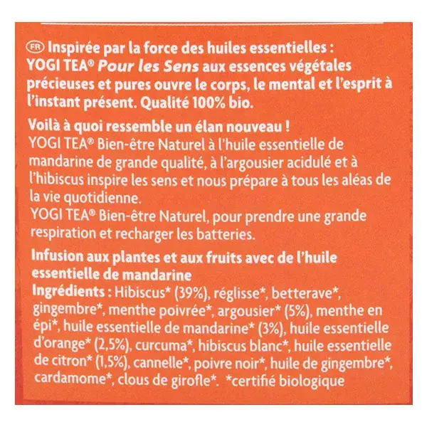 Chá Yogi - Bem-estar Natural - Ervas e Óleos Essenciais - 17 sachês