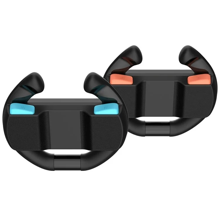 (2er Set) Rennlenkrad Gamepad Joycon Halterung Controller Griff Kompatibel für Nintendo Switch 2 / Joy-Con Controller - Schwarz