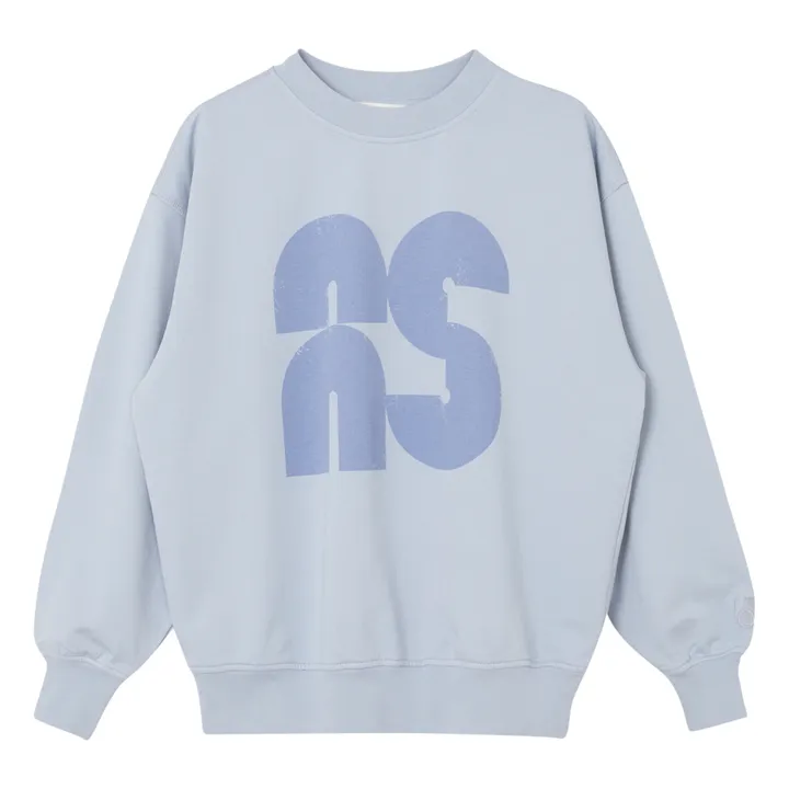 Main Story Sweat Logo Coton Bio | Bleu gris