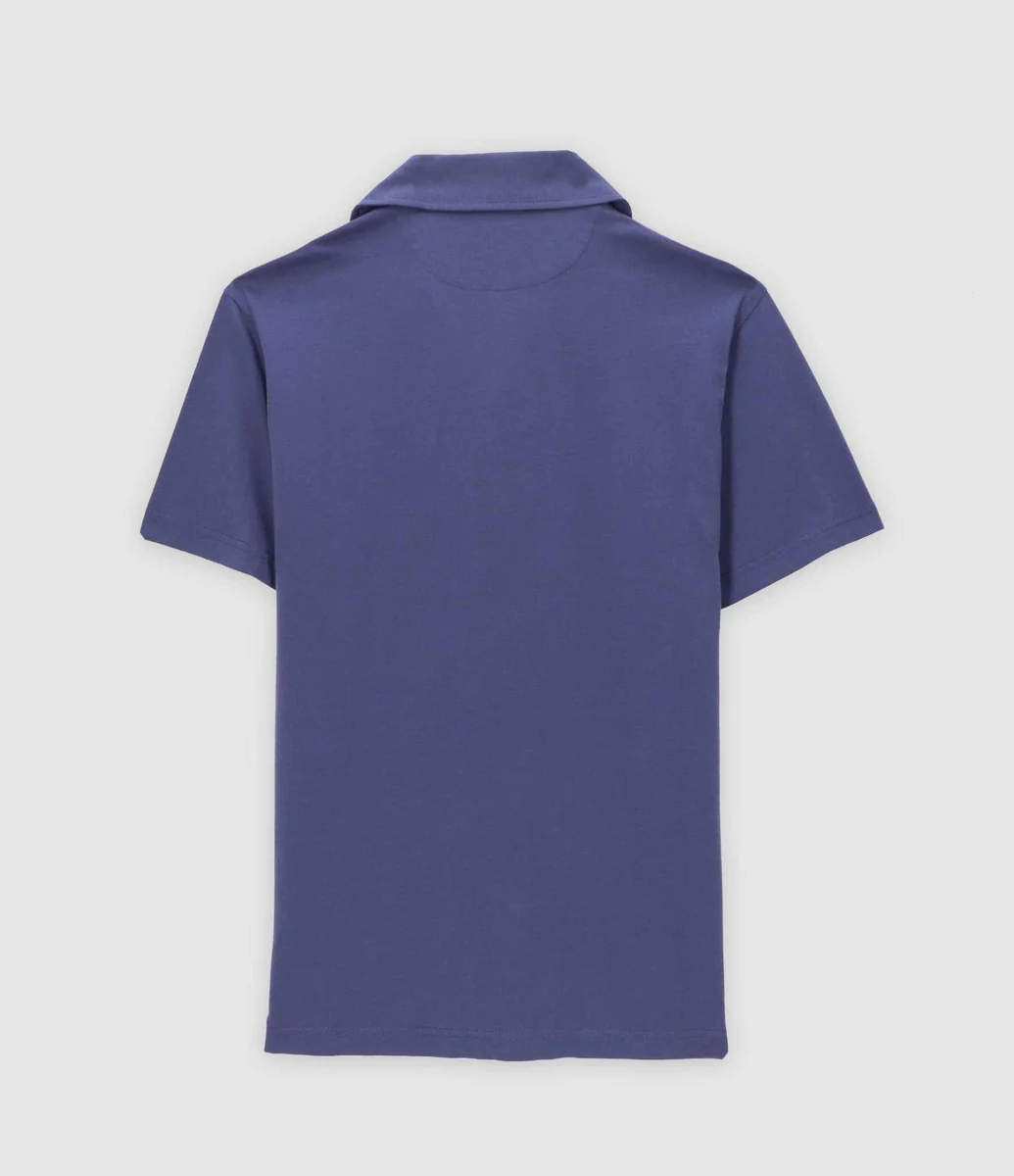 Chemise manches courtes en jersey bleu KAMI2