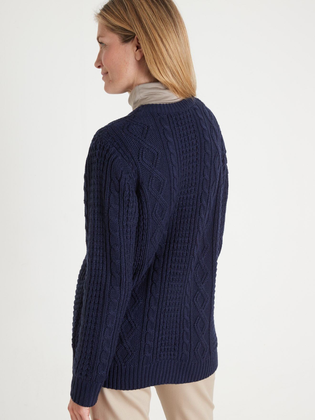 Cardigan torsadé col rond