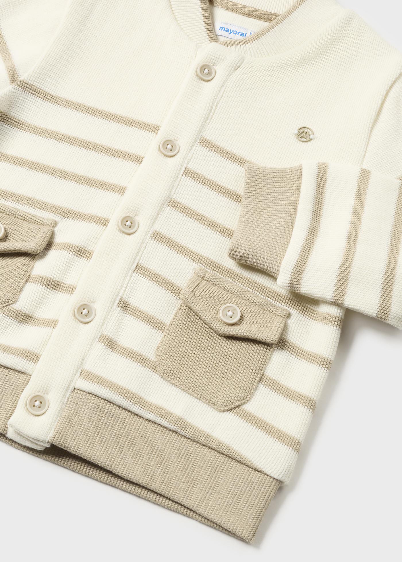 Casaquinho de malha listrada Better Cotton para bebê