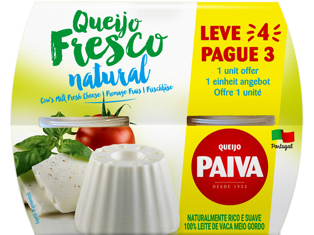 QUEIJO FRESCO PAIVA LEVE 4 PAGUE 3 4X62.5G