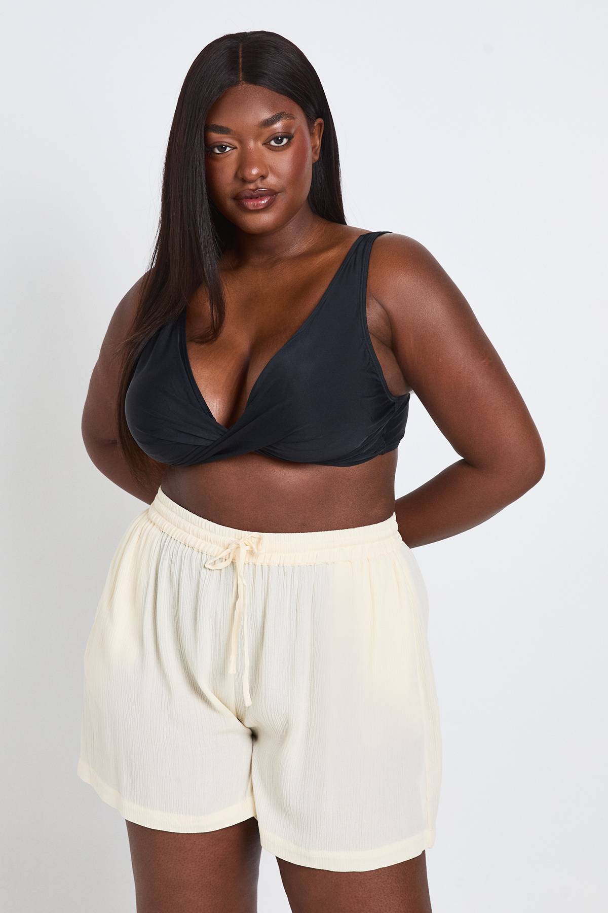 boohoo Short De Plage Texturé Grande Taille