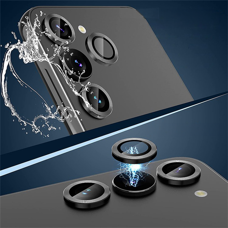 Samsung Galaxy S23 FE Kameraschutz Objektiv Ring Protector Abdeckung - Schwarz