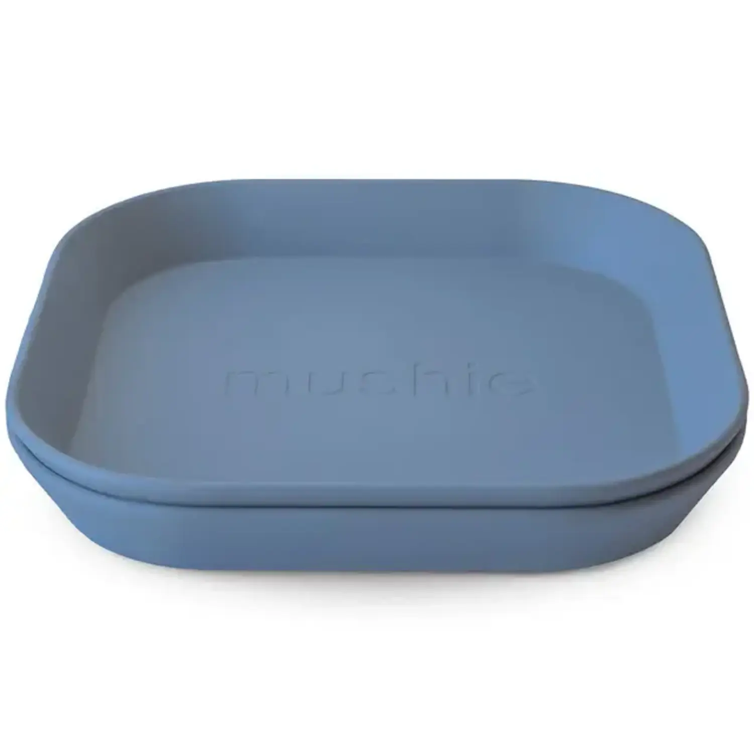 Mushie | Plates Square | Twilight Blue