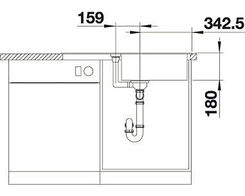 Spoelbak Blanco FAVUM XL 6 S 860 x 435 mm wit 524235