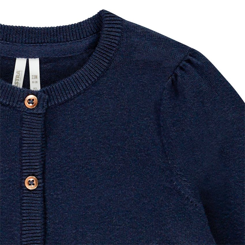Gilet en tricot pour bébé fille - Bleu marine