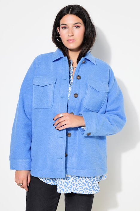 Hemdjacke, Wide Shape, Wolloptik