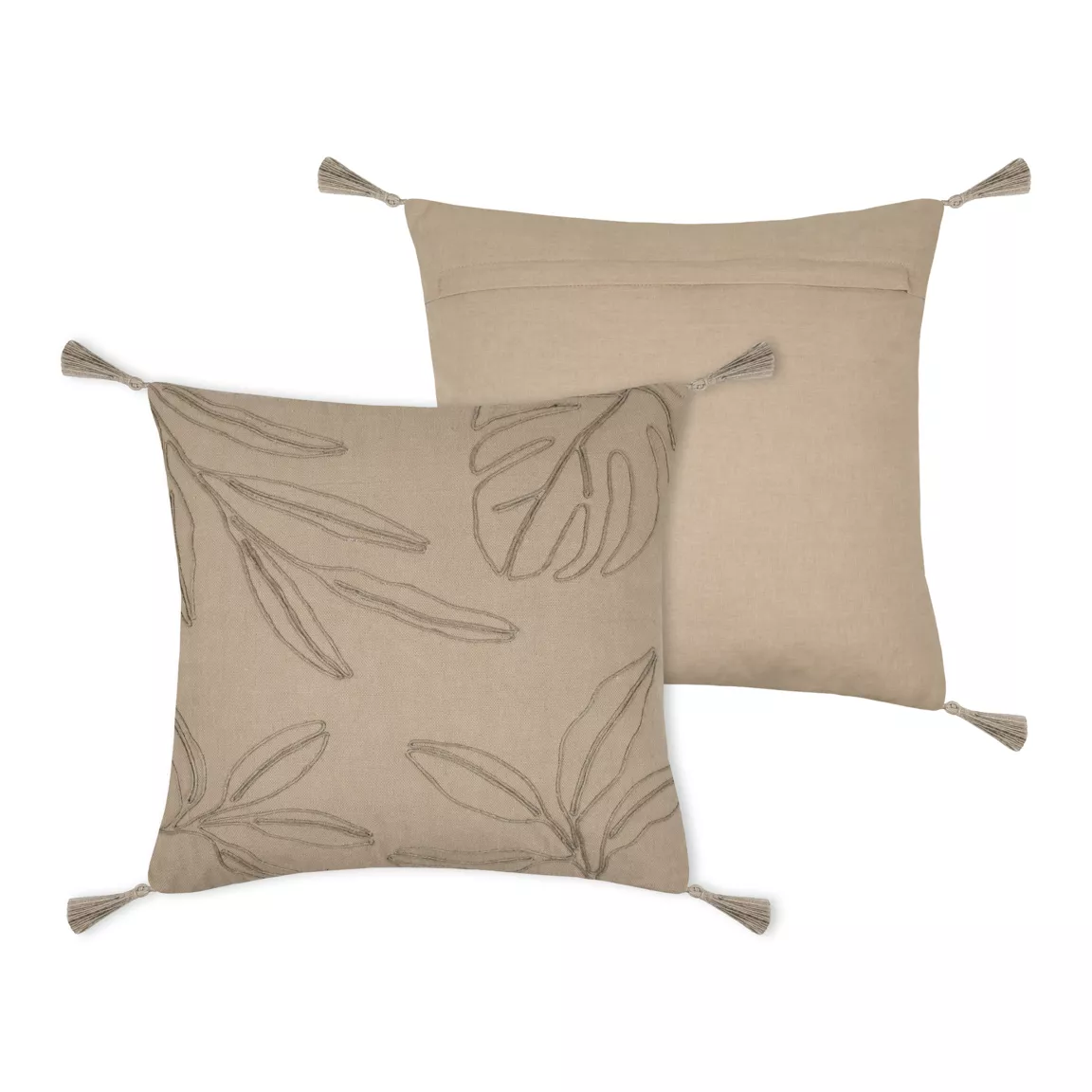Coussin carré coton (45 x 45 cm) Manisa Beige