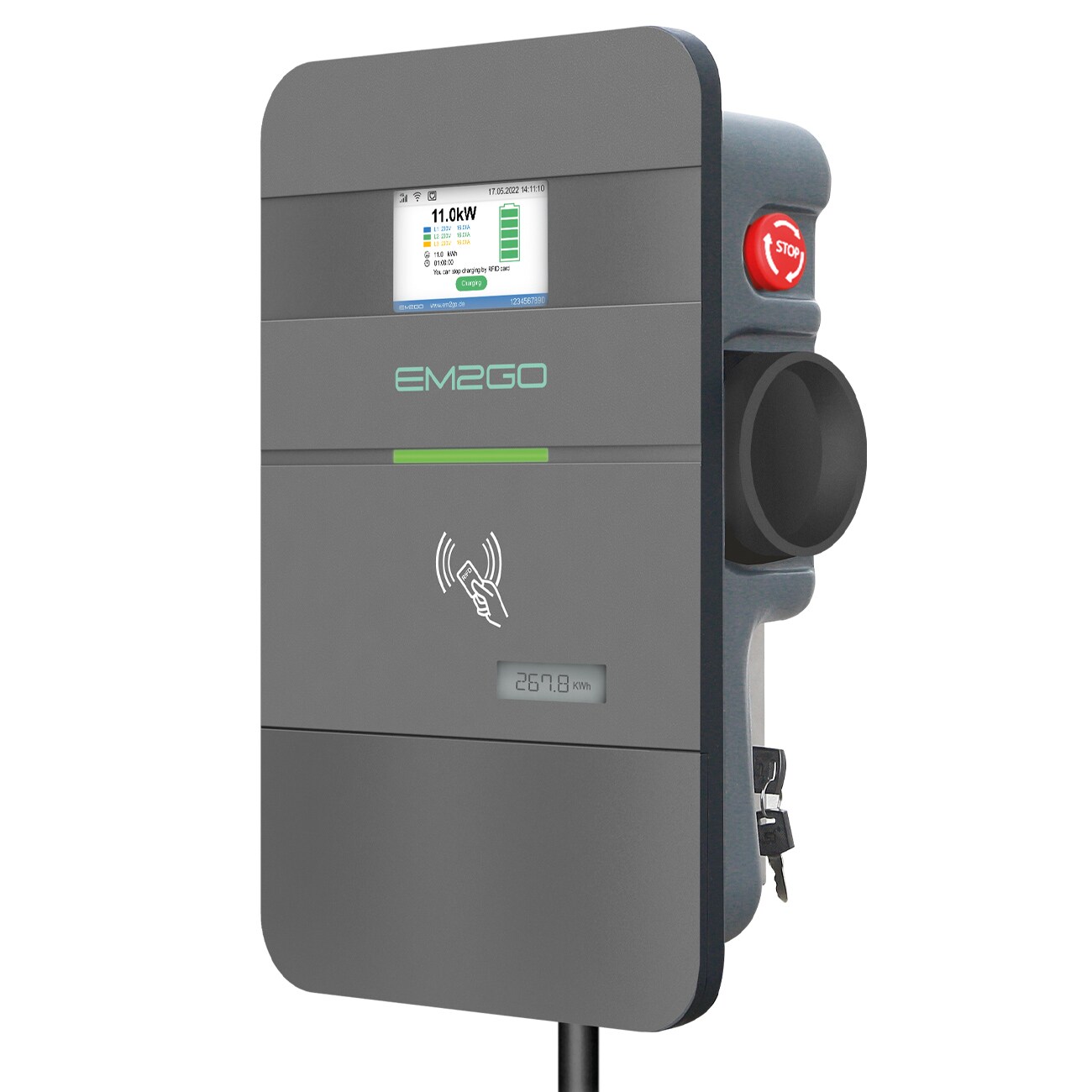 EM2GO AC Wallbox Pro Power 11kW mit Energiezähler (MID)