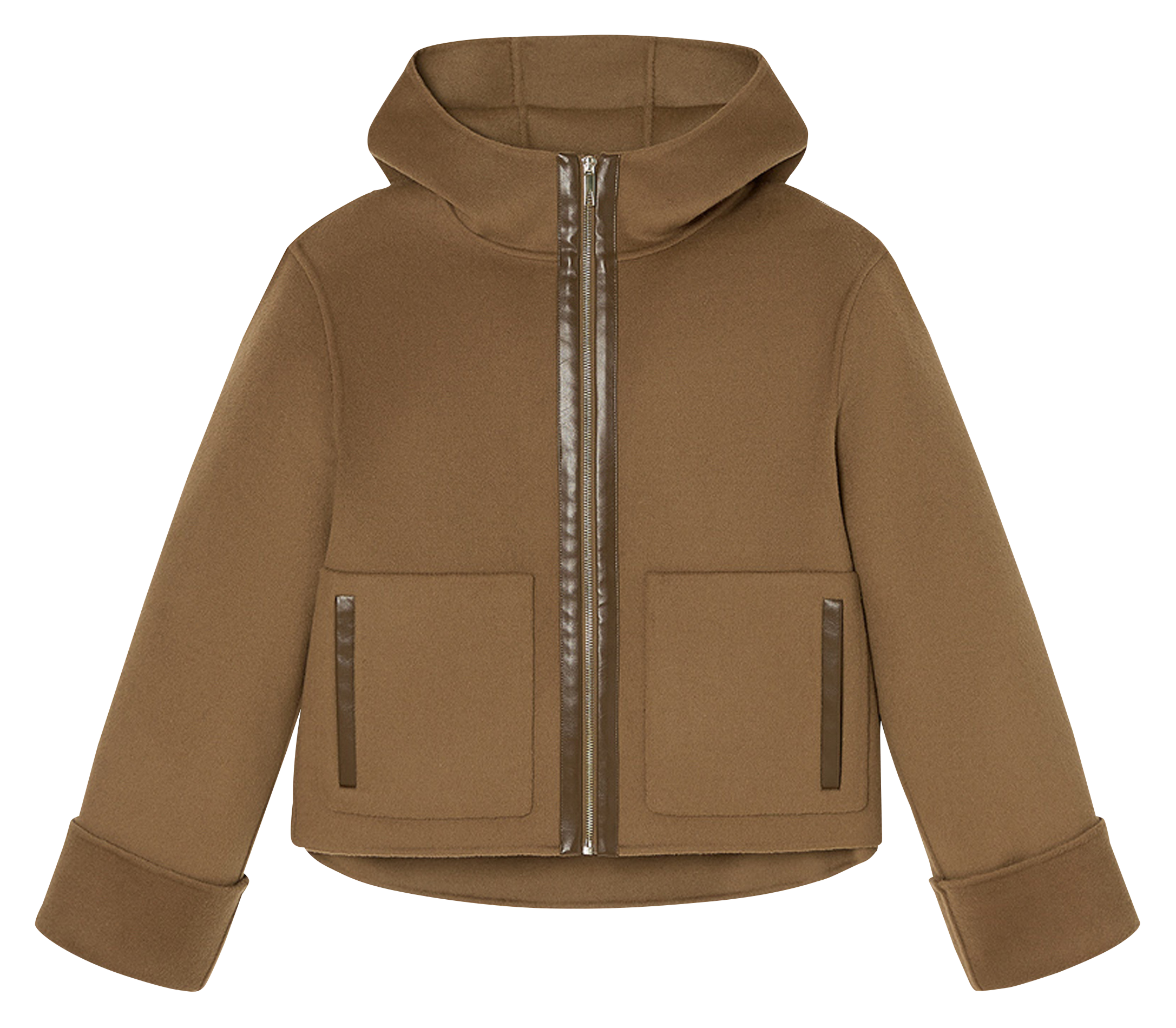 MARJY - Veste col montant en laine mélangée | Beige