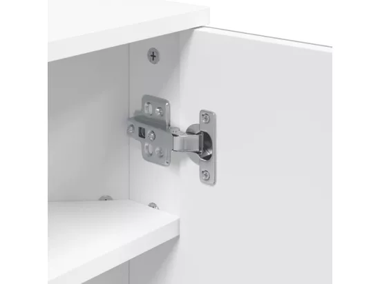 Armoire de bain à miroir d'angle blanc 30x24x60 cm