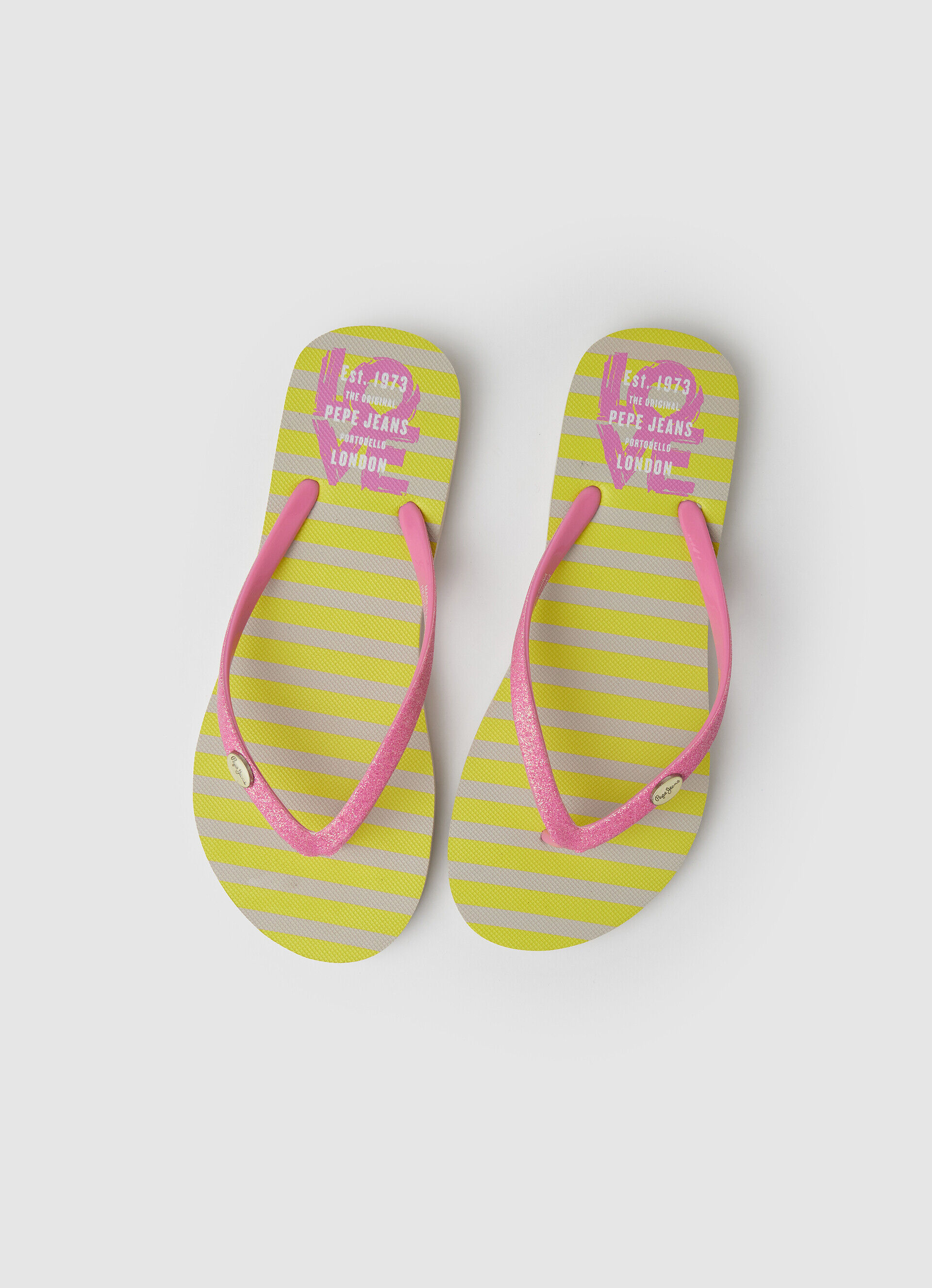 CHANCLAS PLAYA RAKE LOVE - verde ácido