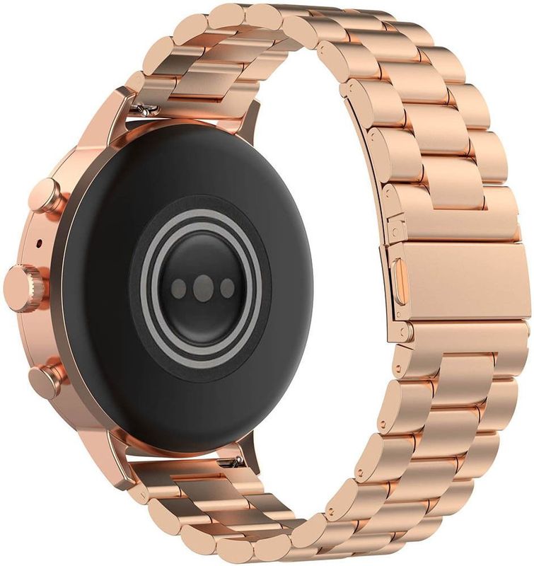 Universeel Smartwatch 18MM Bandje Roestvrij Staal Schakels Roze Goud