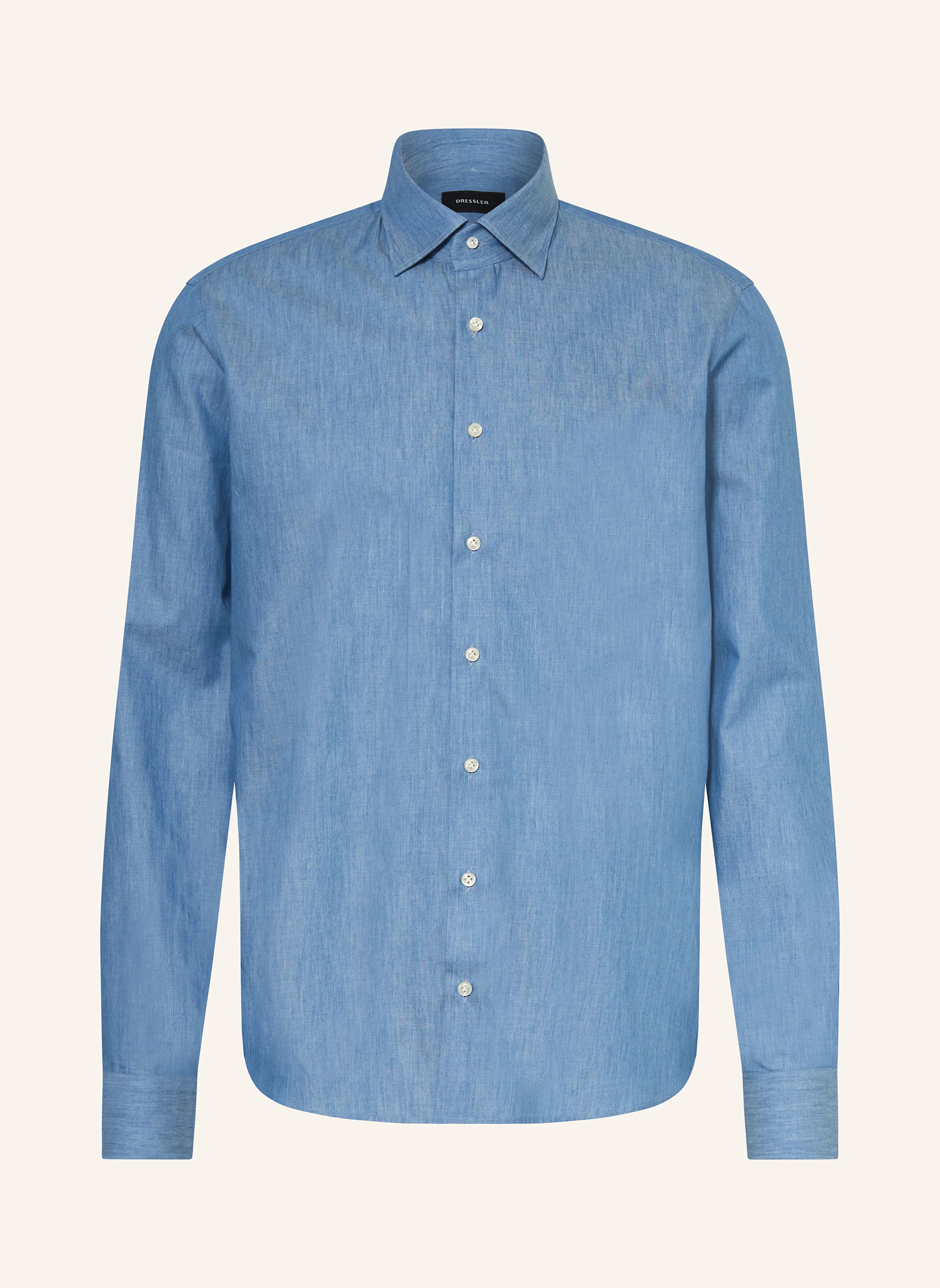 DRESSLER Hemd VENICE Shaped Fit in Jeansoptik