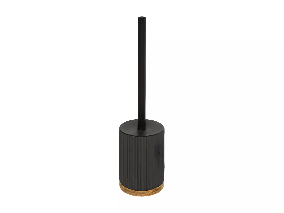 Brosse WC avec support en résine Noir charbon