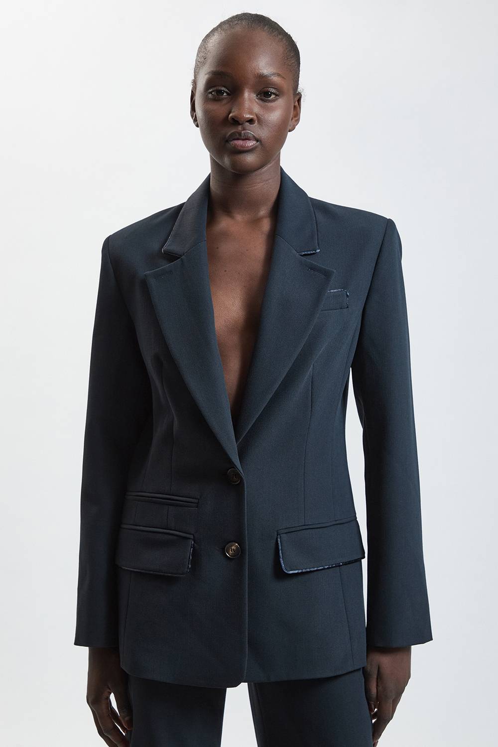 KarenMillen Blazer Cintré Stretch À Simple Boutonnage