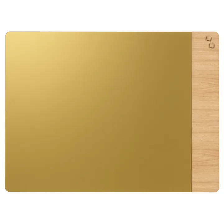 Magnetisk NAGA glastavle 120x90 cm mat glas guld med egefiner
