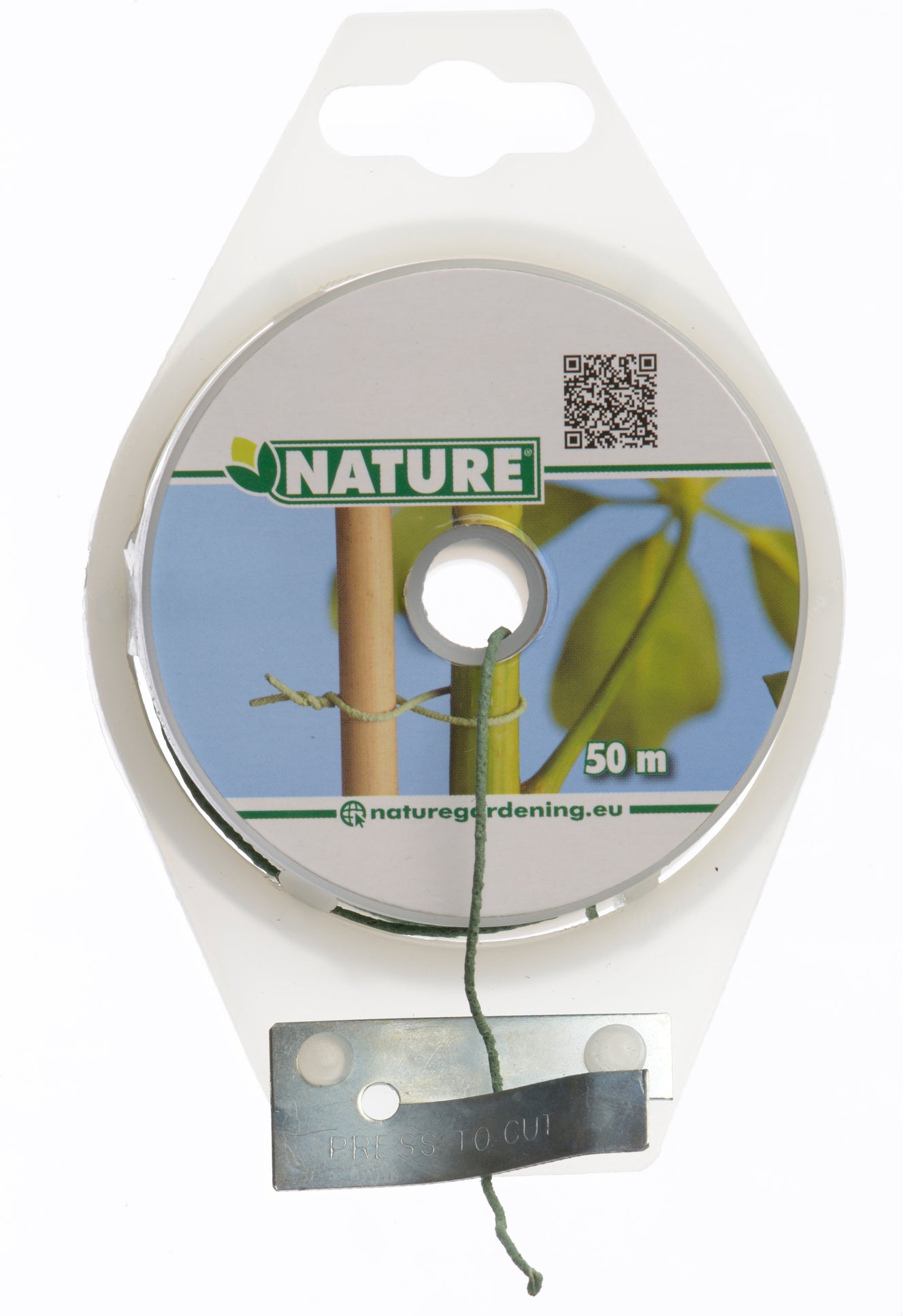 Nature klimdraad met stroeve coating 50m groen