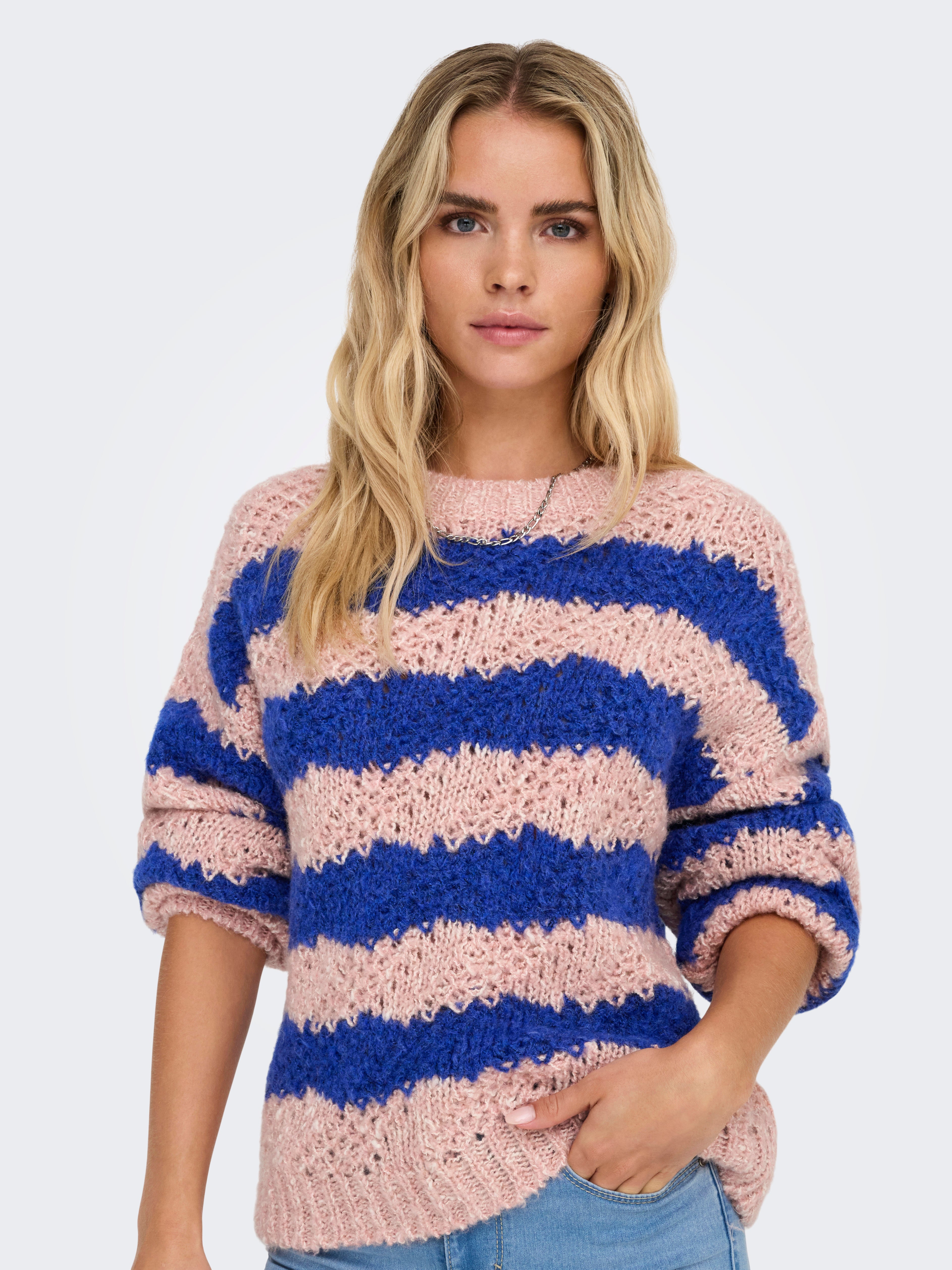 ONLACE Strickpullover Silver Pink