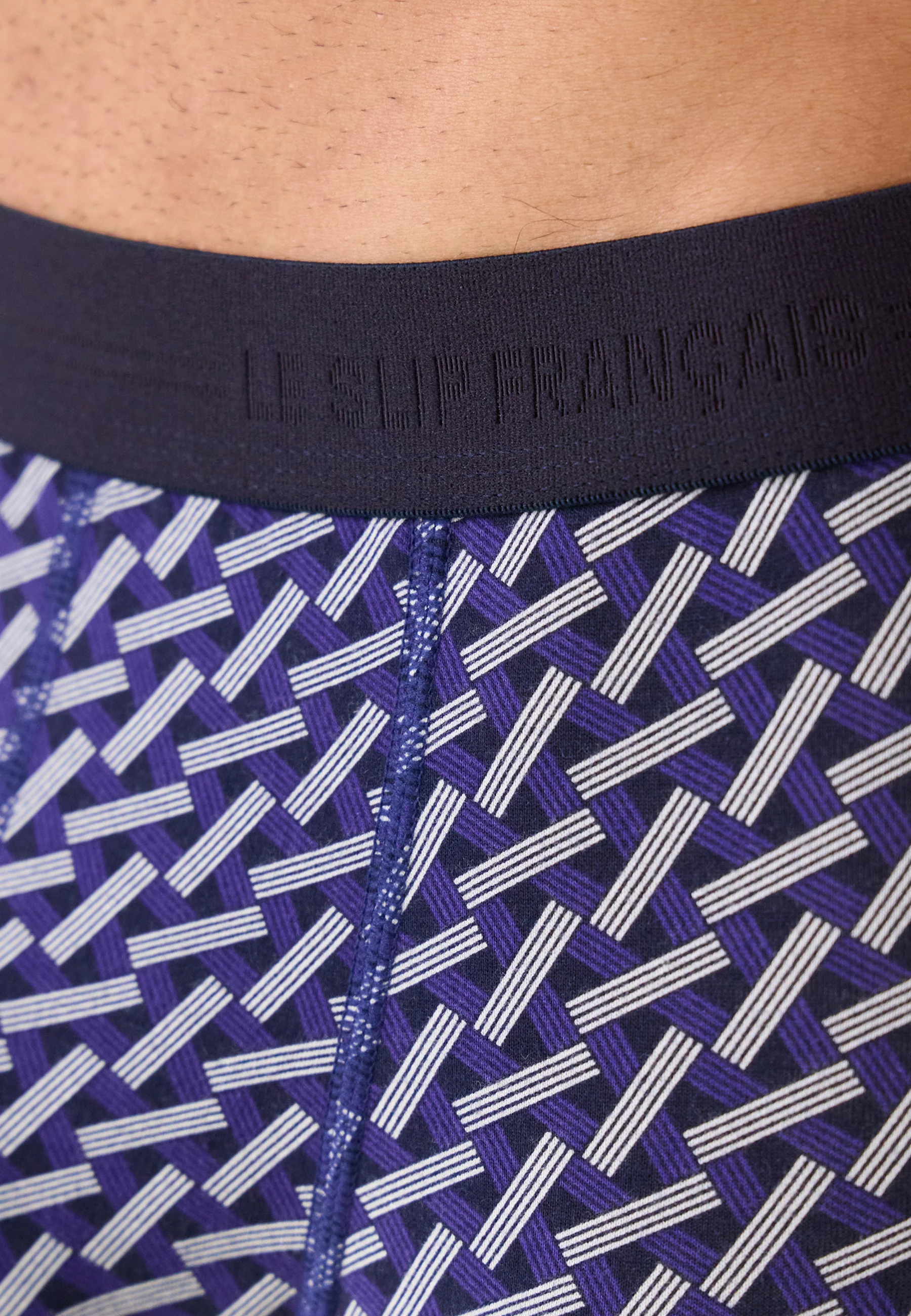 Six Pack boxers en coton-Pack 6 Boxer Redoutable Marine Velours Bleu Jean Betterave Noir Marius Diagonale Marine Velours