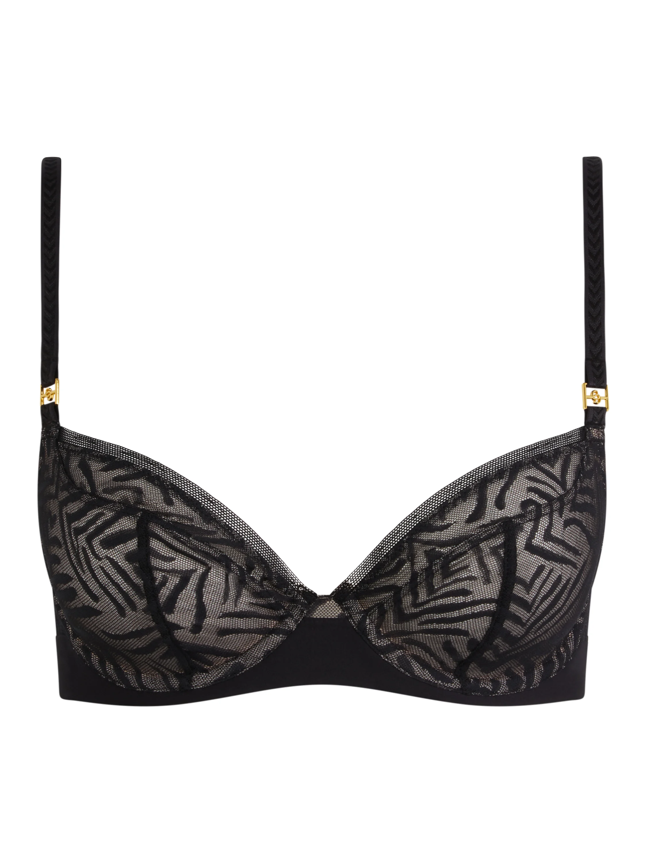 GRAPHIC ALLURE - Soutien-gorge emboîtant en dentelle | Noir