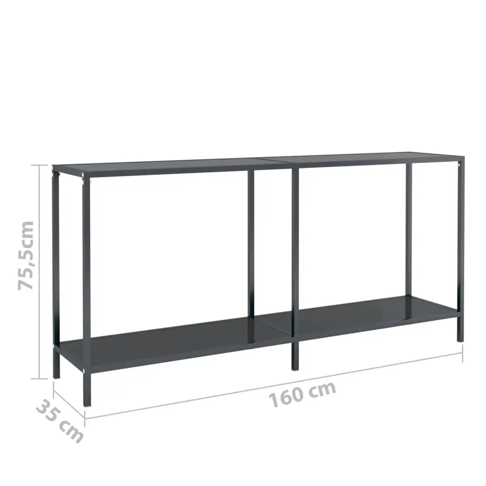 vidaXL - Wandtafel - Zwart - Glas