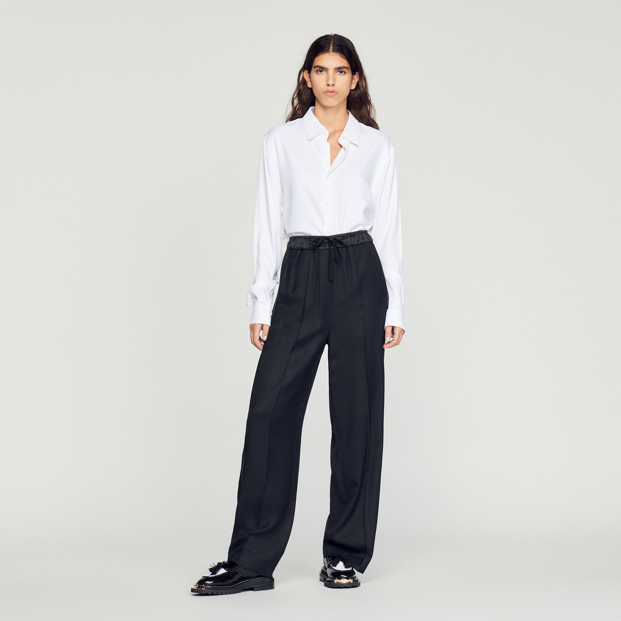 Chemise fluide á manches longues Homme