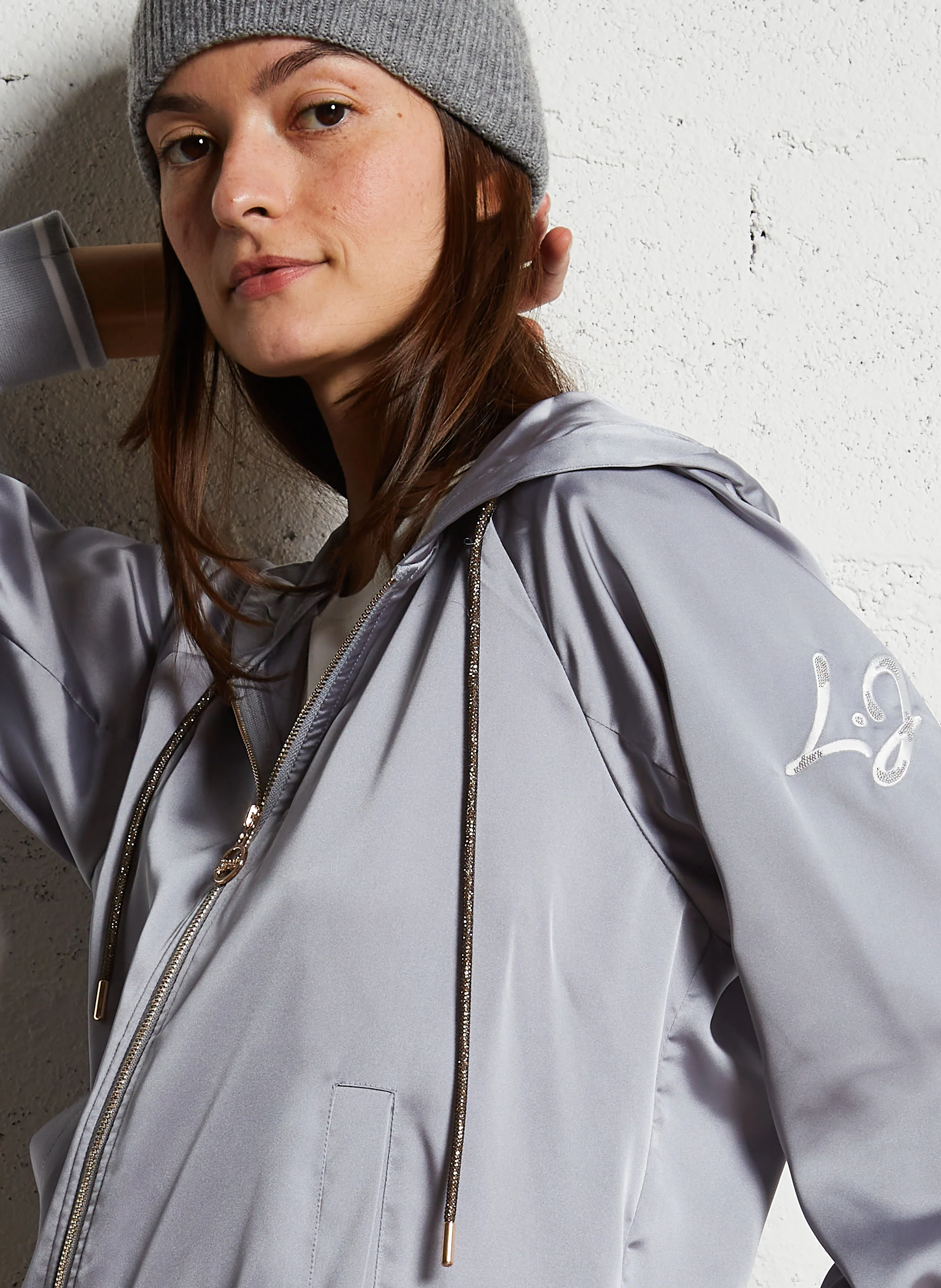 Veste à capuche droite | Blanc