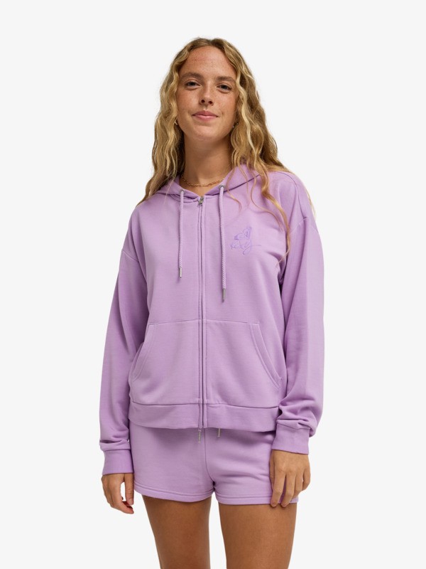 Surfing By Daylight Sweat à capuche zippé Violet Femme
