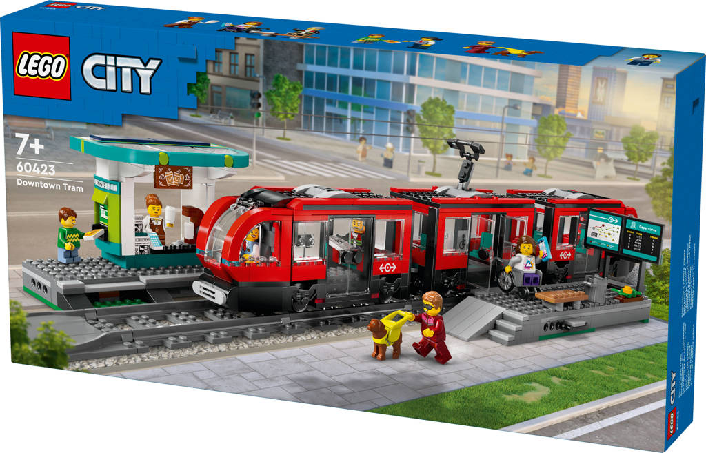 Stadstram en station Rollenspel Bouwpakket voor Kinderen met Speelgoed Tram 60423 City Trains