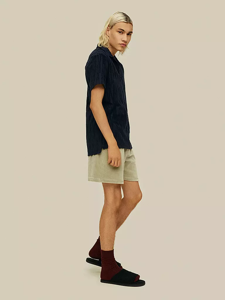 OAS Frottee Poloshirt blau