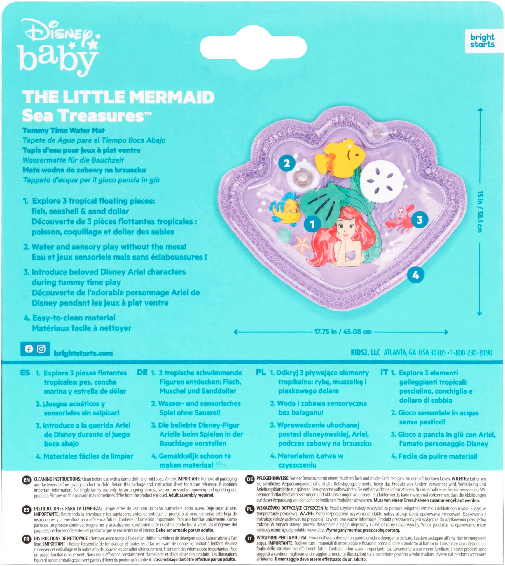 Bright Starts »The little Mermaid Sea Treasures Tummy Time«
