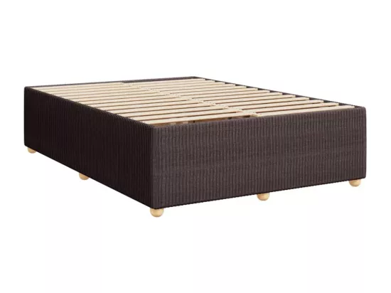 Sommier à lattes de lit avec matelas Marron foncé 160x200 cm
