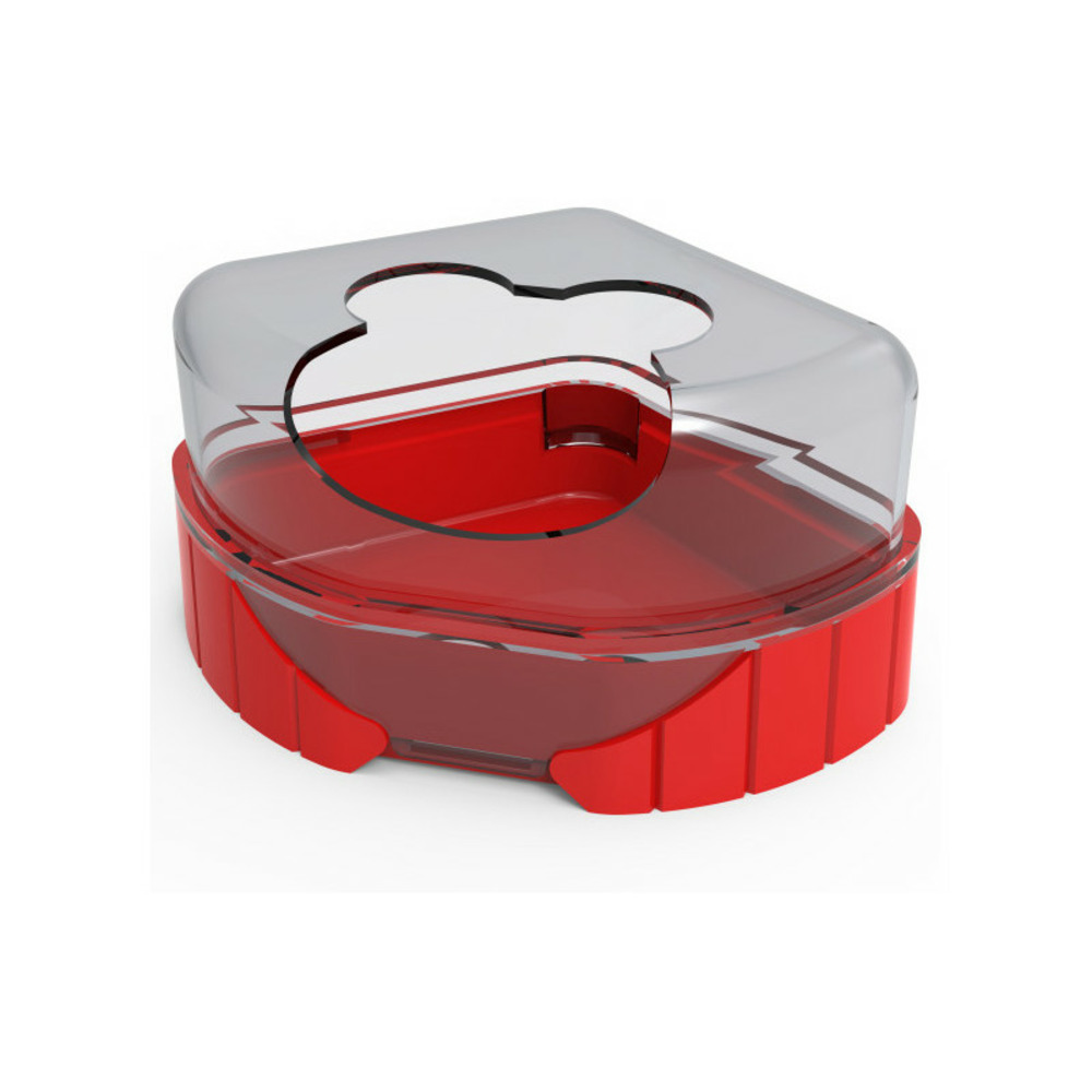 1 maison de toilette pour petits rongeurs rody3 couleur rouge taille 14.3 c