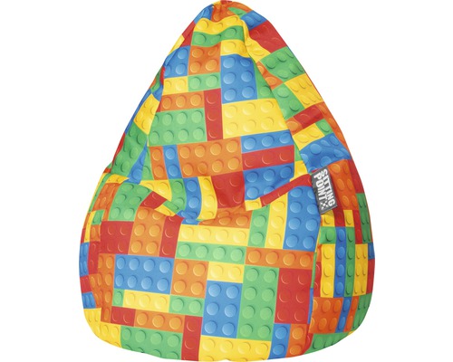 Zitzak Zitpunt Zitzak Bricks L ca. 120 liter kleurrijk 70x90 cm