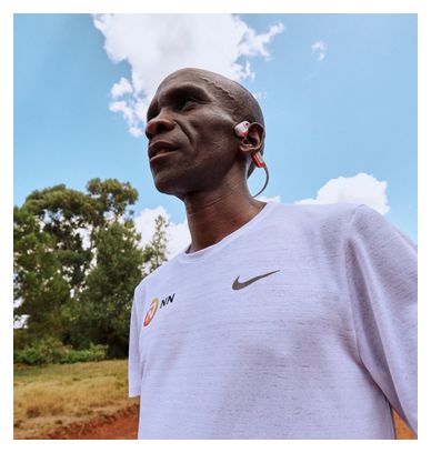 Casque à conduction osseuse Shokz OpenRun Pro 2 USB-C Blanc/Orange Edition Kipchoge